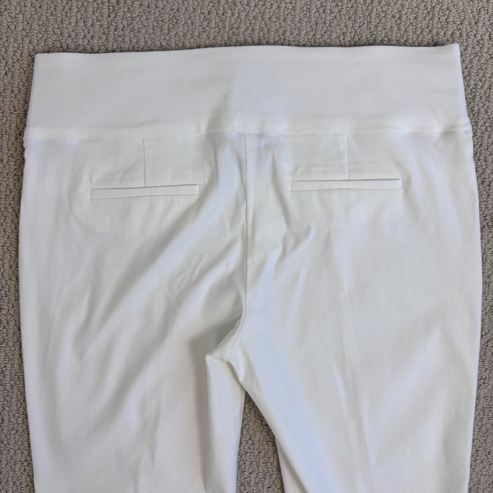Apt. 9 Brynn White Pull On Capri Pants, Size 14 Tummy Control Summer Office - Picture 14 of 14